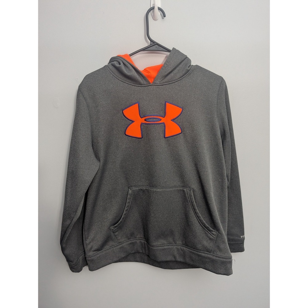 Z7‎ Youth Under Armour Gray  Pullover Hoodie YXL (XL) Large Pocket